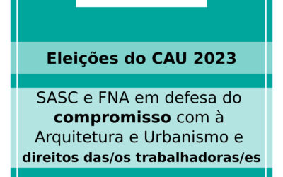 Eleições do CAU 2023 – Recebimento de carta de orientação da FNA